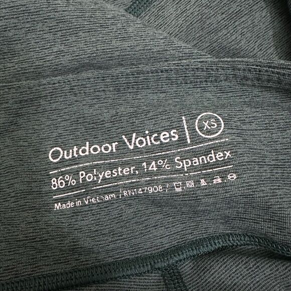 OUTDOOR VOICES Leggings Pine Green Mid Rise Yoga Gym Training - Picture 7 of 10